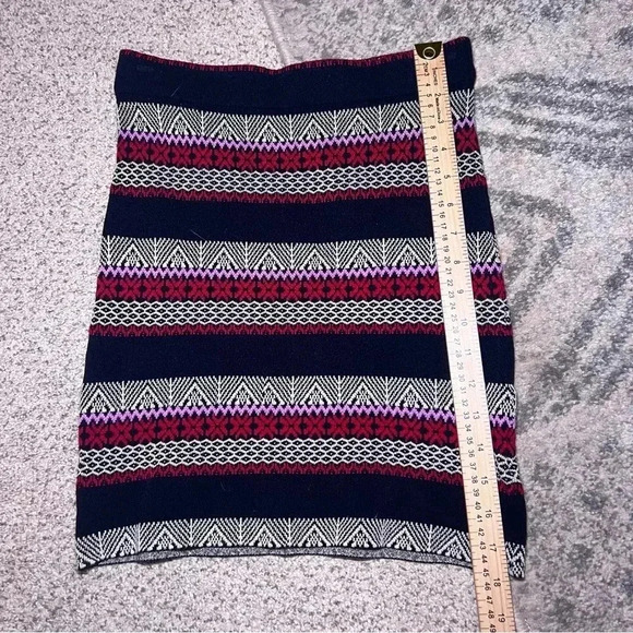 Free People Knit Stretchy Bodycon Fitted Boho Festival Striped Skirt Size XS - Picture 4 of 6